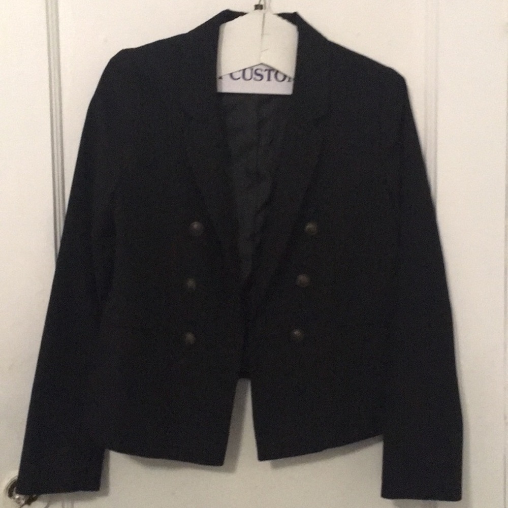 Black blazer with button detail